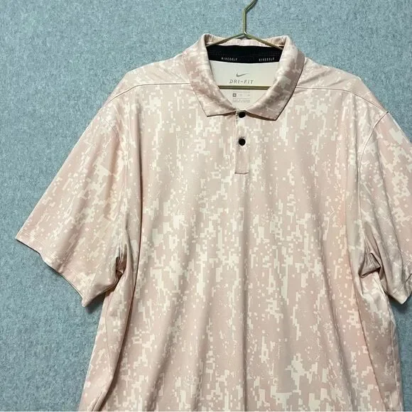 Nike Golf Men's Dri-Fit Vapor Graphic Polo Shirt Size XL Arctic Orange Pink - Picture 4 of 11